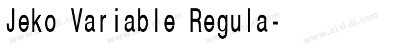 Jeko Variable Regula字体转换